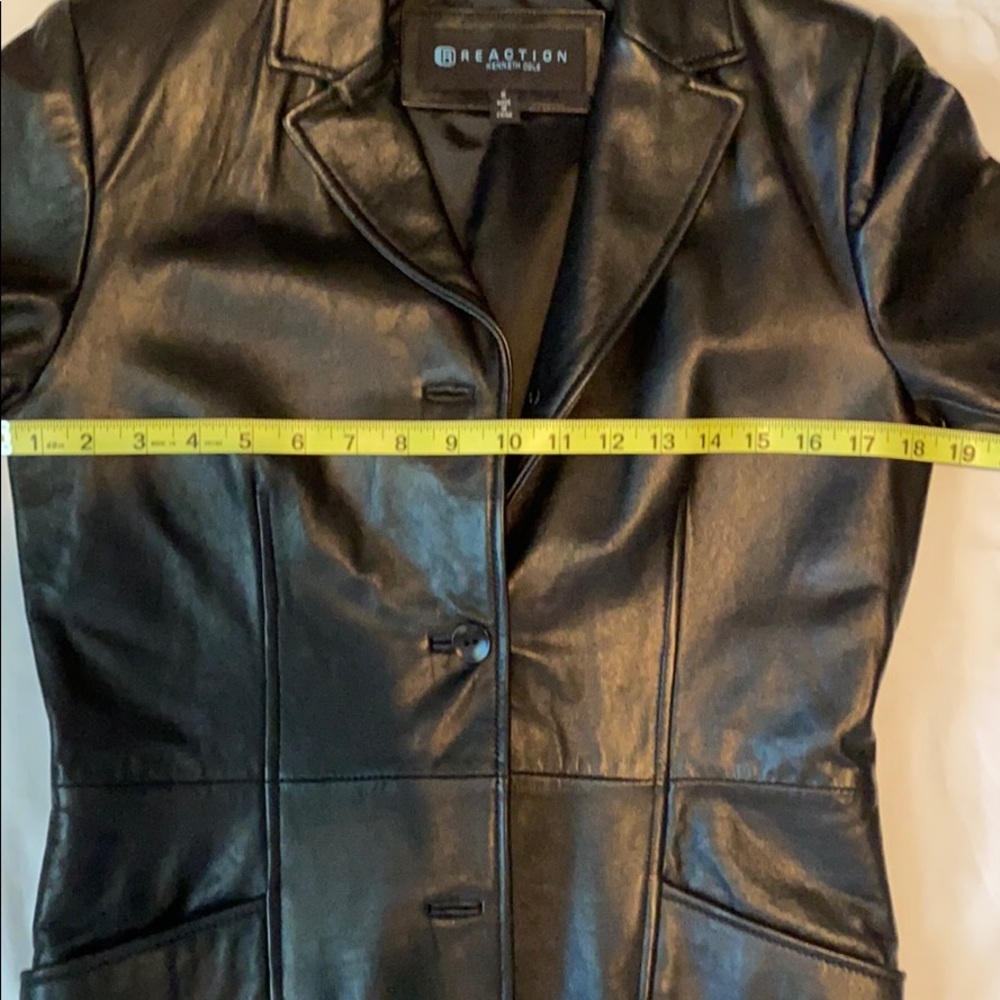 Kenneth Cole Reaction black leather jacket - Picture 11 of 14